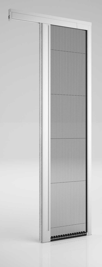 Mosquito Net Bettio Picoplis 1 Side Pleated Swing Without Barriers Zanzariera Bettio Picoplis 1 Battente Plissettata Laterale Senza Barriere