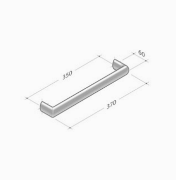 200E-001 pba Handle Tubular Elliptical stainless steel AISI 316 L