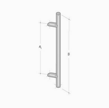 252/I pba Pull handle in AISI 316L stainless steel
