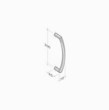 201 pba Pull Handle in Stainless Steel AISI 316L