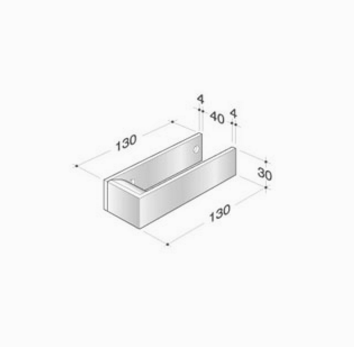 pba 2001.IT Pair of Lever Handles in Stainless Steel AISI 316L
