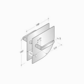 pba 2020/2001 Pair of Handles in Stainless Steel AISI 316L