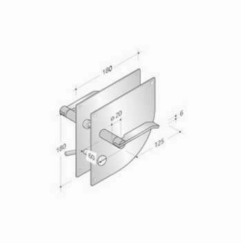 pba 2022/2001 Pair of Handles in Stainless Steel AISI 316L