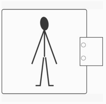 pba 2045 WC Pictogram in Stainless Steel AISI 316L