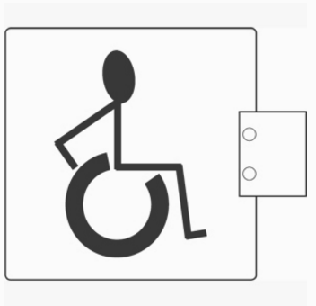 pba 2045 WC Pictogram in Stainless Steel AISI 316L