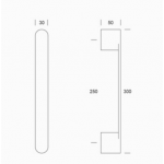 0IT.150.0025 pba Pull handle in stainless steel 316L