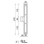 10 bomb CiFALL T Shape Hinge Short Neck Rounded Hardware For Shutters