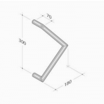 200.131 pba Pull Handle in Stainless Steel AISI 316L