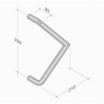 200.141 pba Pull Handle in Stainless Steel AISI 316L