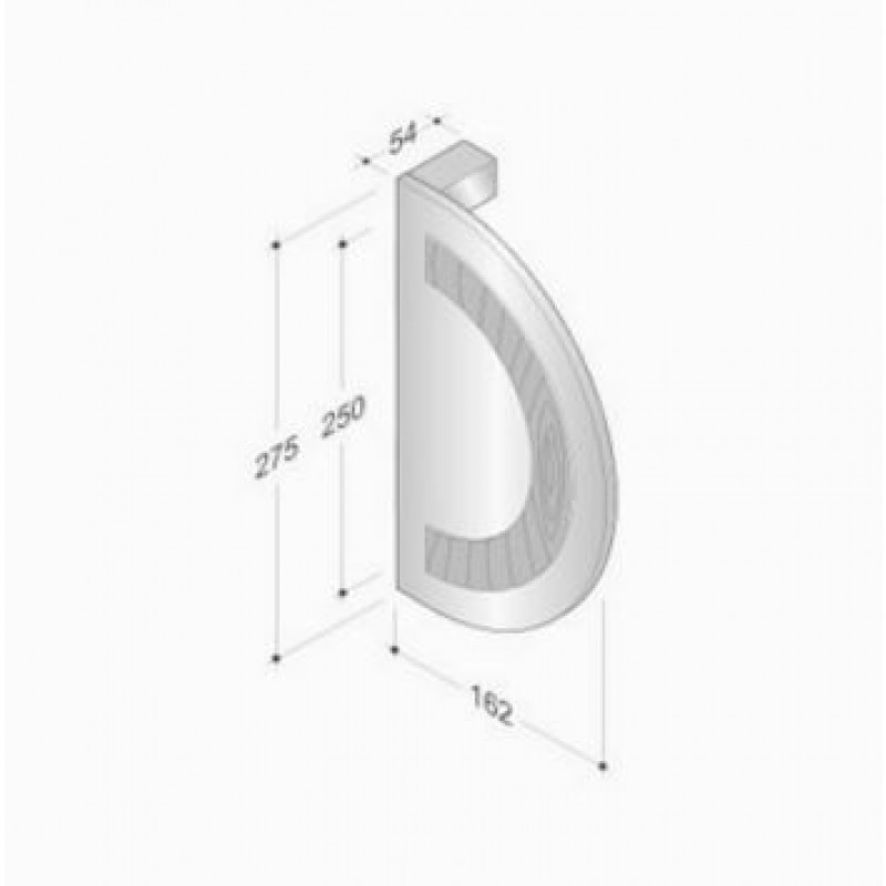 200.YOD.001 pba Pull Handle Wood and Stainless Steel AISI 316L