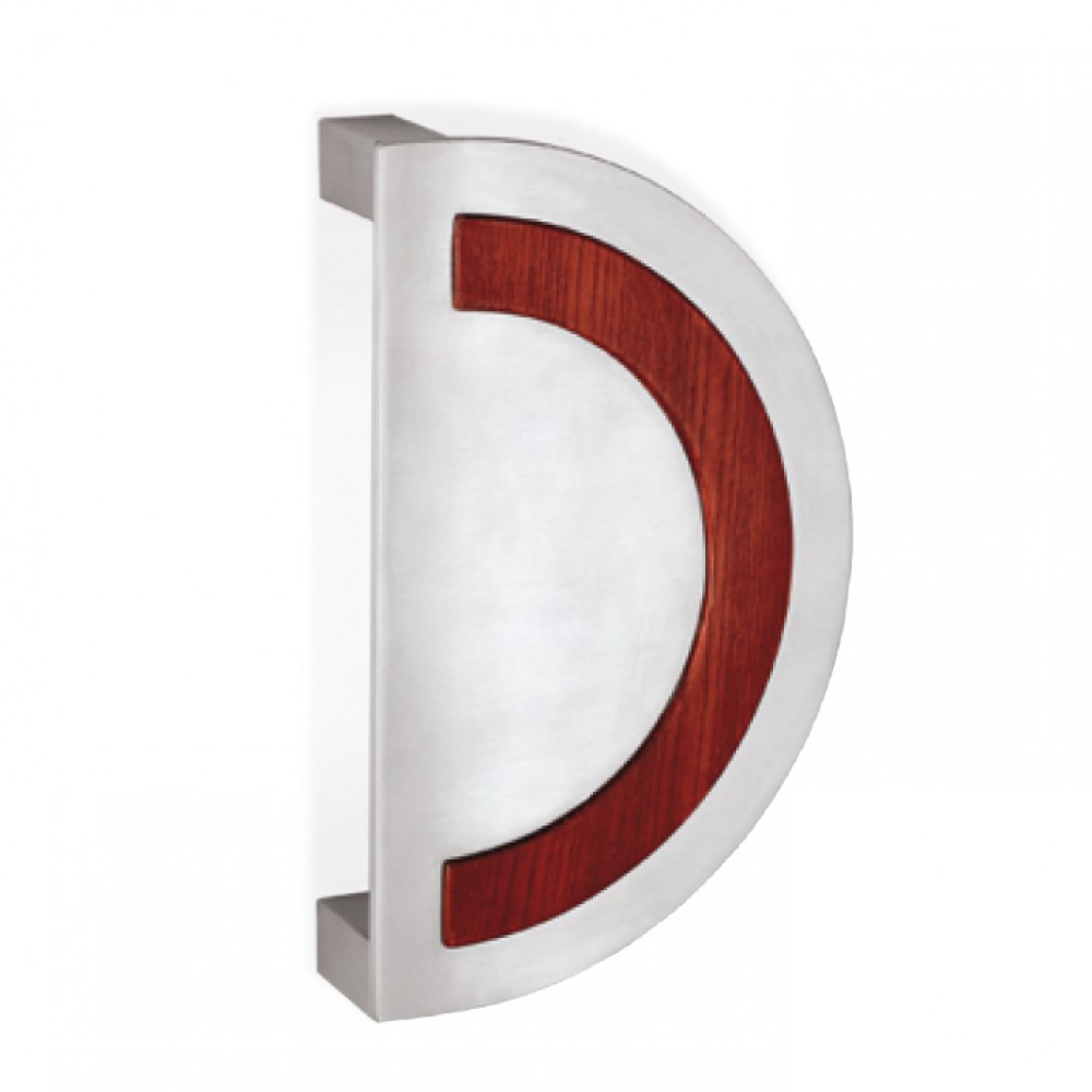 200.YOD.021 pba Pull Handle Wood and Stainless Steel AISI 316L