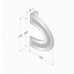 200.YOD.031 pba Pull Handle Wood and Stainless Steel AISI 316L