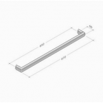 200E-001 pba Tubular Elliptical Pull Handles in Stainless Steel AISI 316L