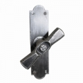 2120 Simple Design Wrought Iron Window Handle with Plate Lorenz Ferart