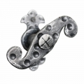2135 Art's Wrought Iron Window Handle with Plate Lorenz Ferart