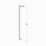 254 pba Pull Handle in Stainless Steel AISI 316L