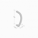 316 pba Pull Handle in through coloured Polyamide