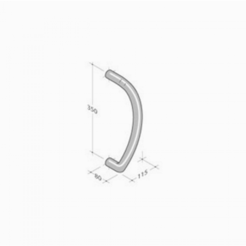 316 pba Pull Handle in through coloured Polyamide