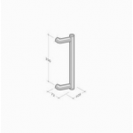 331 pba Pull Handle in through coloured Polyamide