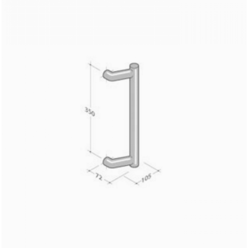 331 pba Pull Handle in through coloured Polyamide