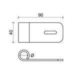 37 Straight CiFALL Straight Adjustable Hinge Aluminium Hardware For Shutters