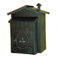 6009 Wrought Iron Mailbox With Roof and Fireplace Handmade Lorenz Ferart