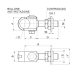 Adjustable Clamp Hinge Nut with Washer Swing Gate Combiarialdo
