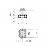 Small Adjustable Hinge with Bearing and Screws Swing Gate Combiarialdo