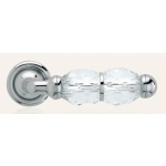 Crystal Polished Chrome Door Handle on Rosette Linea Calì Crystal