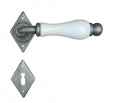 Dublin Galbusera Door Handle with Rosette and Escutcheon Plate