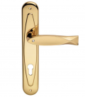 Fish Crystal Door Handle on Plate Linea Calì Crystal