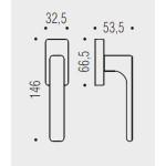 COLOMBO MOOD DUE Q DK Window Handle Choice of Color