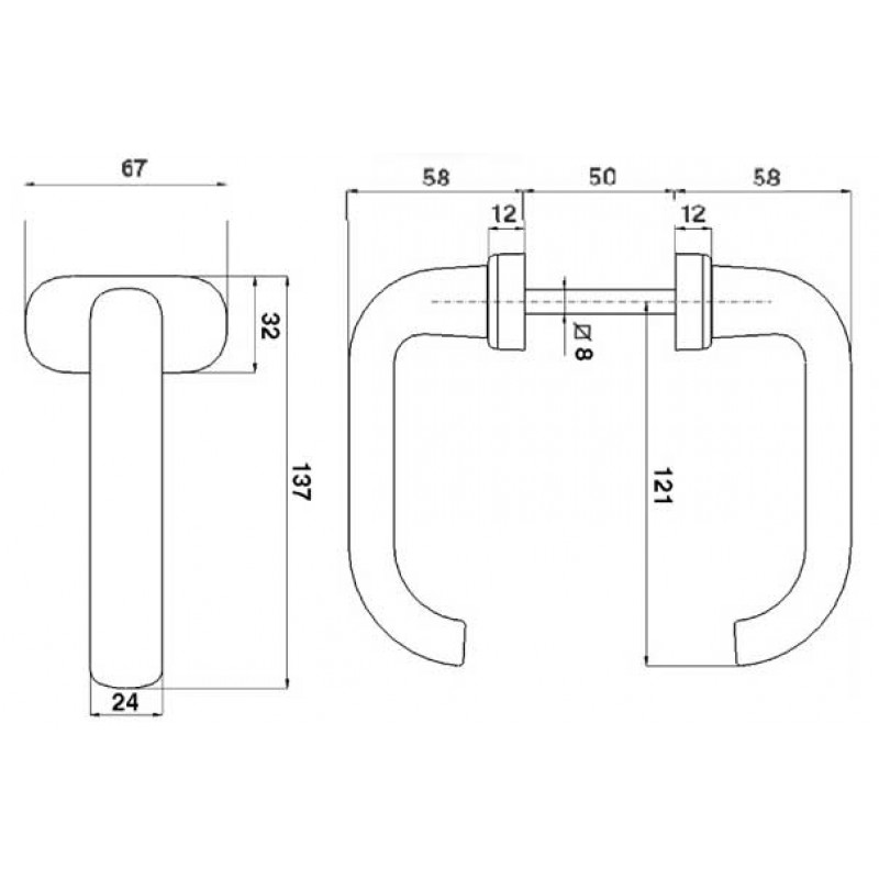 Plastic Handles with Spring Black Colour IBFM