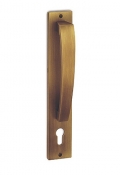 Square Brass Pull Handle on Plate Fashion Line PFS Pasini
