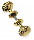 Daisy Pair of Brass Knobs Ø60 Diameter for Door PFS Pasini
