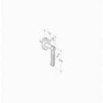 pba 2022DK Window Handle in Stainless Steel AISI 316L