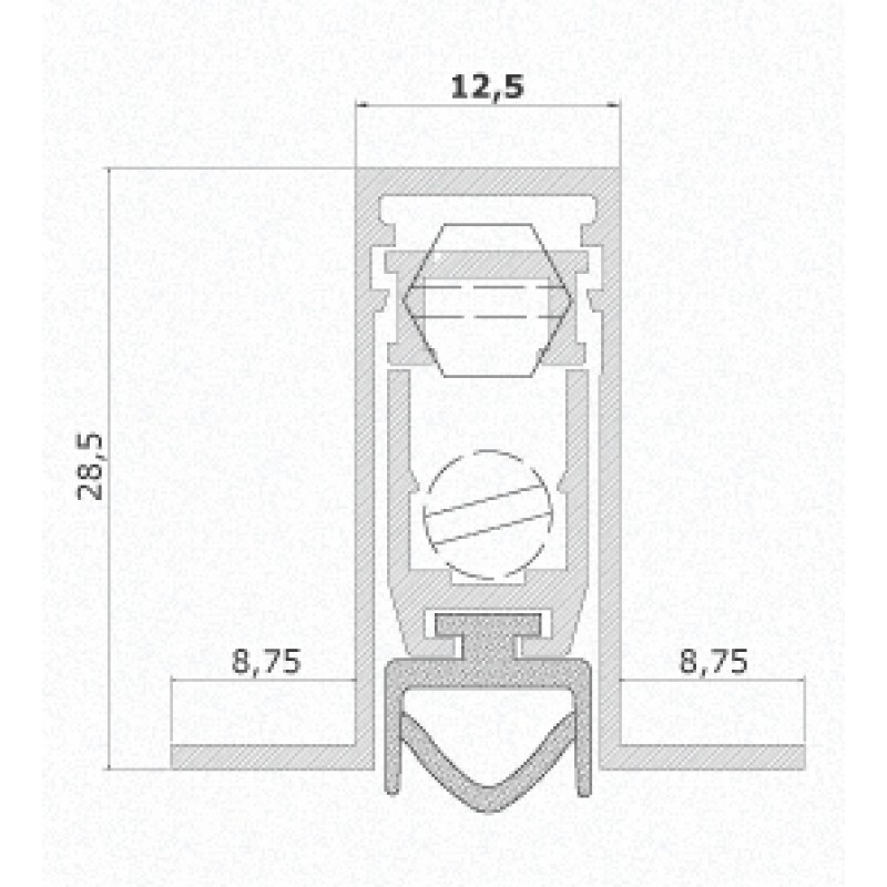 Draft Excluder for Doors Comaglio 1800 Pressure Series Various Sizes