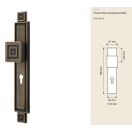 Fixed Door Knob with Brass Plate Linea Calì Opera Vintage Neoclassical