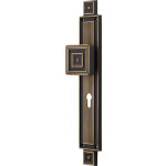 Fixed Door Knob with Brass Plate Linea Calì Opera Vintage Neoclassical
