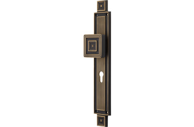 Fixed Door Knob with Brass Plate Linea Calì Opera Vintage Neoclassical