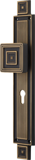 Fixed Door Knob with Brass Plate Linea Calì Opera Vintage Neoclassical