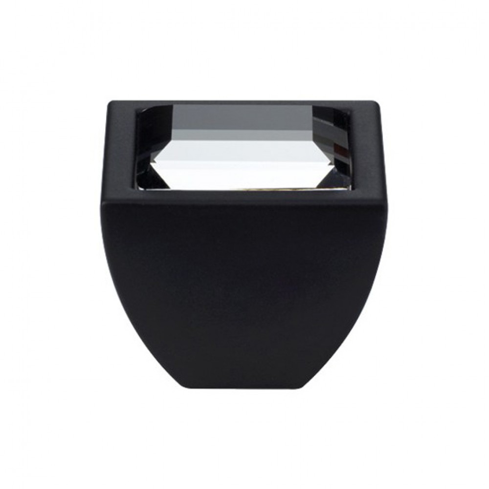 Furniture Knob Linea Calì Elios Crystal CR with Swarowski® Matt Black