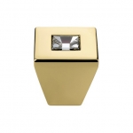 Furniture Knob Linea Calì Reflex PB with Swarowski® Gold Plated