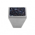 Cabinet Knob Linea Calì Rocks PB with Blue Swarowski® Satin Chrome