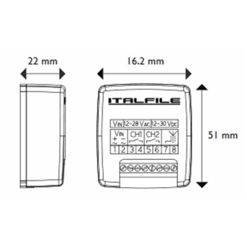 Fixed Code Radio Receiver - RXJF Italfile