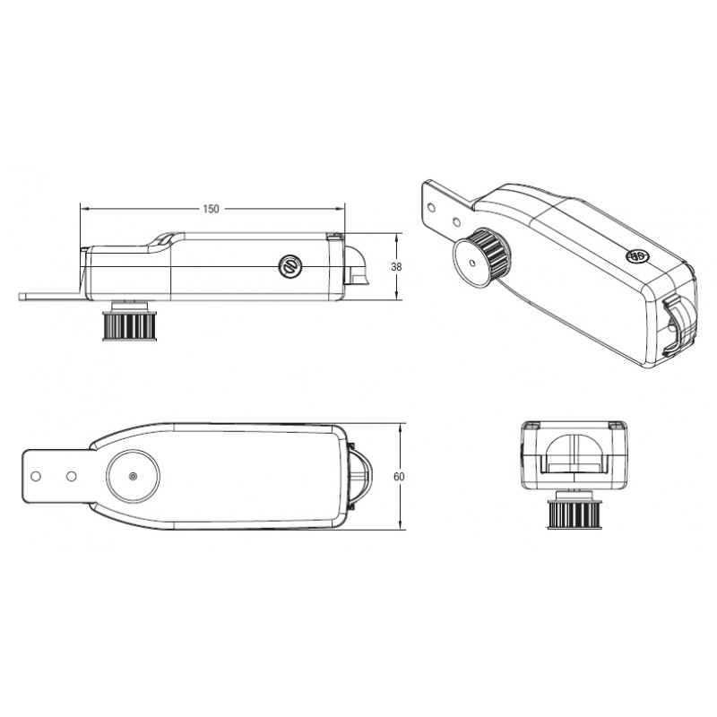 Slide 80 24Vdc Chiaroscuro Automation Kit for Sliding Shutters Max 160Kg
