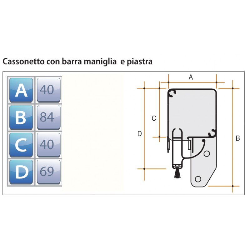 Mosquito Net Bettio Sonia Traditional Vertical Spring Overall Cassonetto 40mm