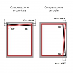 Mosquito Net with 2 Doors to be Installed on Out-of-Square Walls Without Ground Guide Zanzar Free Type